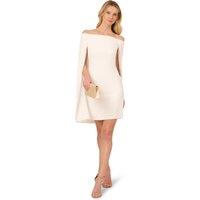 Adrianna Papell Women's Off Shoulder Cape Dress in White | Size: 12