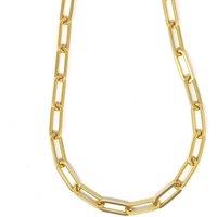 Harfi Women's 18ct Gold Plated Paperclip Necklace | Size: 16 inches