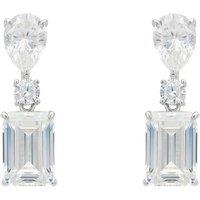 Latelita Women's Winslet Moissanite Drop Earrings Silver in White
