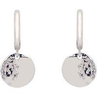 Latelita Women's Lunar Moon Huggie Hoop Earrings Silver