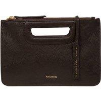 Pure Luxuries London Women's 'Guinevere' Leather Clutch Bag in Dark Brown