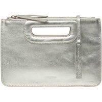Pure Luxuries London Women's 'Guinevere' Leather Clutch Bag in Silver