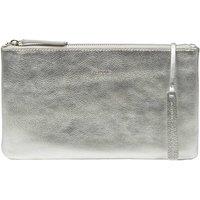 Pure Luxuries London Women's 'Emalia' Leather Clutch Bag in Silver