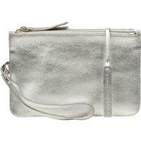 Pure Luxuries London Women's 'Eleanor' Leather Clutch Bag in Silver