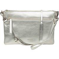 Pure Luxuries London Women's 'Estelle' Leather Clutch & Cross Body Bag in Silver