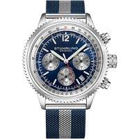 STHRLING Original Men's Monaco 4015 Quartz Watch 44MM Case, Stainless Steel Mesh Bracelet in Blue