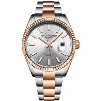 STHRLING Original Men's Vanguard 4069 42mm Quartz Dress Watch - Fluted Bezel, Steel Bracelet