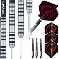 Unicorn Steel Tip Darts Set | Core Plus Tungsten Barrels| Style 1| 24 g in Silver