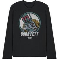 Star Wars Retro Boba Long Sleeve T-Shirt in Black | Size: 2XL
