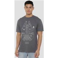 Star Wars Millenium Lines T-Shirt in Grey | Size: 2XL