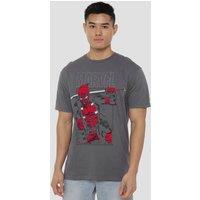 Marvel Deadpool Sword T-Shirt in Grey | Size: 4XL
