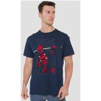Marvel Deadpool Sword T-Shirt in Navy | Size: Medium