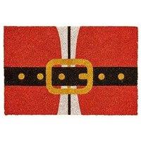 Premier Decorations Christmas Door Mat - Santa Belt in Red | Size: 40 cm x 60 cm