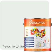 LANDLORDS PAINT Masonry Paint - 1L - Weatherproof Exterior Wall Paint in Pistachio White