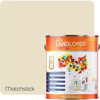 LANDLORDS PAINT Masonry Paint - 1L - Weatherproof Exterior Wall Paint in Matchstick