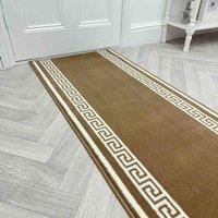 runrug Hallway Carpet Runner Rug - Soft & Comfy, 9mm - 'Key' in Light Brown | Size: 70 cm x 150 cm