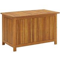 Berkfield Home Garden Storage Box 90x50x58 cm Solid Acacia Wood in Brown | Size: 90 x 50 x 58 cm