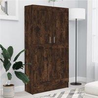 Berkfield Home Book Cabinet Smoked Oak 82.5x30.5x150 cm Engineered Wood in Brown