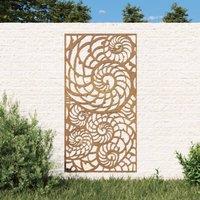 Berkfield Home Garden Wall Decoration 105x55 cm Corten Steel Shell Design in Brown