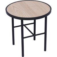Nordlys Round Industrial End Table Furniture Appointment in Brown