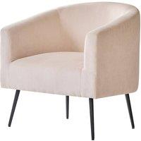 Nordlys Scandinavian Design Metal Leg Lounge Chair in Cream