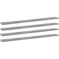 Berkfield Home Bookshelf Boards 4 pcs Concrete Grey 100x10x1.5 cm Engineered Wood