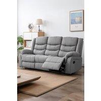 More4Homes Seattle Manual Fabric Recliner 3 Seater Sofa in Grey