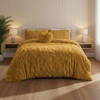 Snug City Super Fluffy Duvet Cover Ultra Soft, Cloud-Like Comfort Snug Sleep in Yellow | Size: Super King