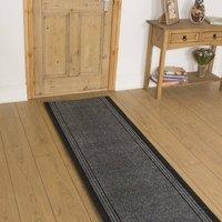 runrug Hallway Carpet Runner Rug - Hardwearing & Durable, 7mm - 'Inca' in Grey | Size: 80 cm x 300 cm