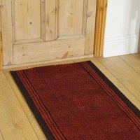 runrug Hallway Carpet Runner Rug - Hardwearing & Durable, 7mm - 'Inca' in Red | Size: 80 cm x 240 cm