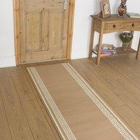 runrug Hallway Carpet Runner Rug - Soft & Comfy, 9mm - 'Key' in Beige | Size: 100 cm x 240 cm
