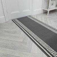 runrug Hallway Carpet Runner Rug - Soft & Comfy, 9mm - 'Key' in Grey | Size: 100 cm x 180 cm