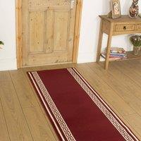 runrug Hallway Carpet Runner Rug - Soft & Comfy, 9mm - 'Key' in Red | Size: 100 cm x 300 cm
