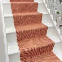 runrug Stair Runner Carpet - Reversible & Durable, 2mm - 'Coastal' in Terracotta | Size: 60 cm x 690 cm