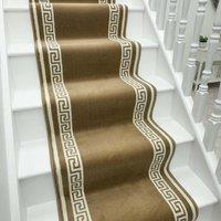 runrug Stair Runner Carpet for Staircases - Soft & Comfy, 9mm - 'Key' in Light Brown | Size: 70 cm x 480 cm