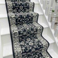 runrug Stair Runner Carpet for Staircases - Soft & Comfy, 9mm - 'Traditional' in Dark Grey | Size: 70 cm x 450 cm
