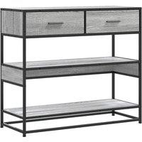 Berkfield Home Console Table Grey Sonoma 90x35x80 cm Engineered Wood | Size: 90 x 35 x 80 cm