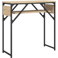 Berkfield Home Console Table with Shelf Sonoma Oak 75x30x75cm Engineered Wood in Brown | Size: 75 x 30 x 75 cm