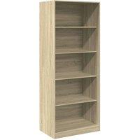 Berkfield Home Wardrobe Sonoma Oak 80x50x200 cm Engineered Wood in Light Tan | Size: 80 x 50 x 200 cm