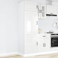 Berkfield Home Kitchen Cupboard Kalmar High Gloss White Engineered Wood