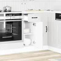 Berkfield Home Kitchen Base Cabinet Kalmar High Gloss White Engineered Wood