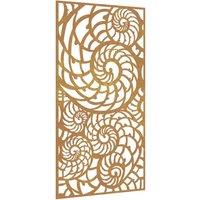 Berkfield Home Garden Wall Decoration 105x55 cm Corten Steel Shell Design in Brown