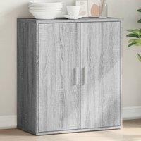 Berkfield Home Sideboard Grey Sonoma 79x38x80 cm Engineered Wood | Size: 79 x 38 x 80 cm