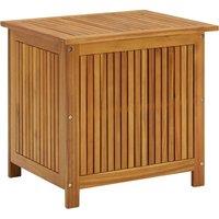 Berkfield Home Garden Storage Box 60x50x58 cm Solid Acacia Wood in Brown | Size: 60 x 50 x 58 cm