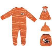 Lucy & Sam Orange Star AOP Baby Bundle | Size: 3-6 m