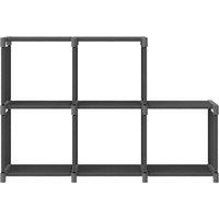 Berkfield Home 5-Cube Display Shelf Grey 103x30x72.5 cm Fabric