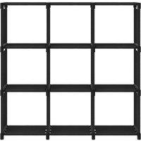 Berkfield Home 9-Cube Display Shelf Black 103x30x107.5 cm Fabric
