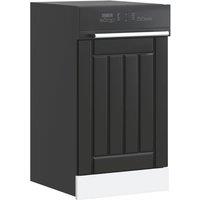 Berkfield Home Dishwasher Panel Lucca Black Engineered Wood