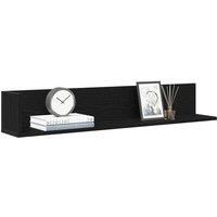 Berkfield Home Wall Shelves 2 pcs Black 100x16.5x16.5 cm Engineered Wood