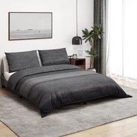 Berkfield Home Duvet Cover Set Dark Grey 140x200 cm Cotton